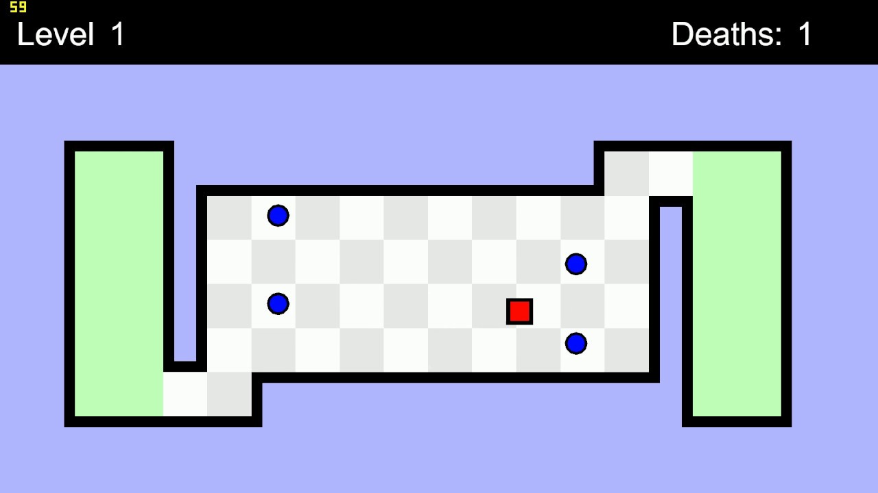screenshot of the flash game The World's Hardest Game